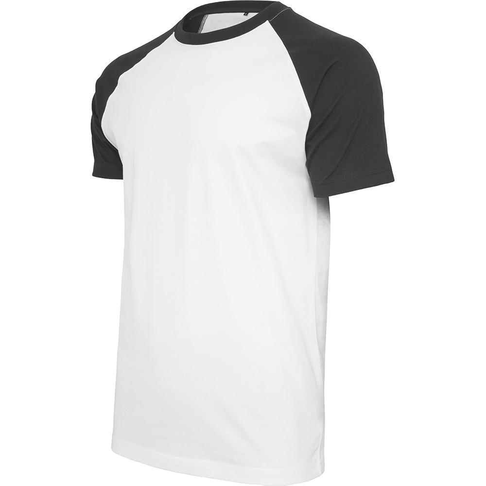 Build Your Brand Raglan-Kontrast-Kurzarm-T-Shirt für Herren