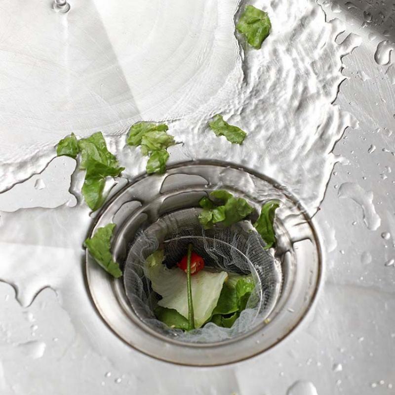 

100pcs Disposable Sink Filter Mesh Bags Kitchen Sink Strainer Drain Hole Anti-Blocking Garbage Bag Cleaning Strainers Net