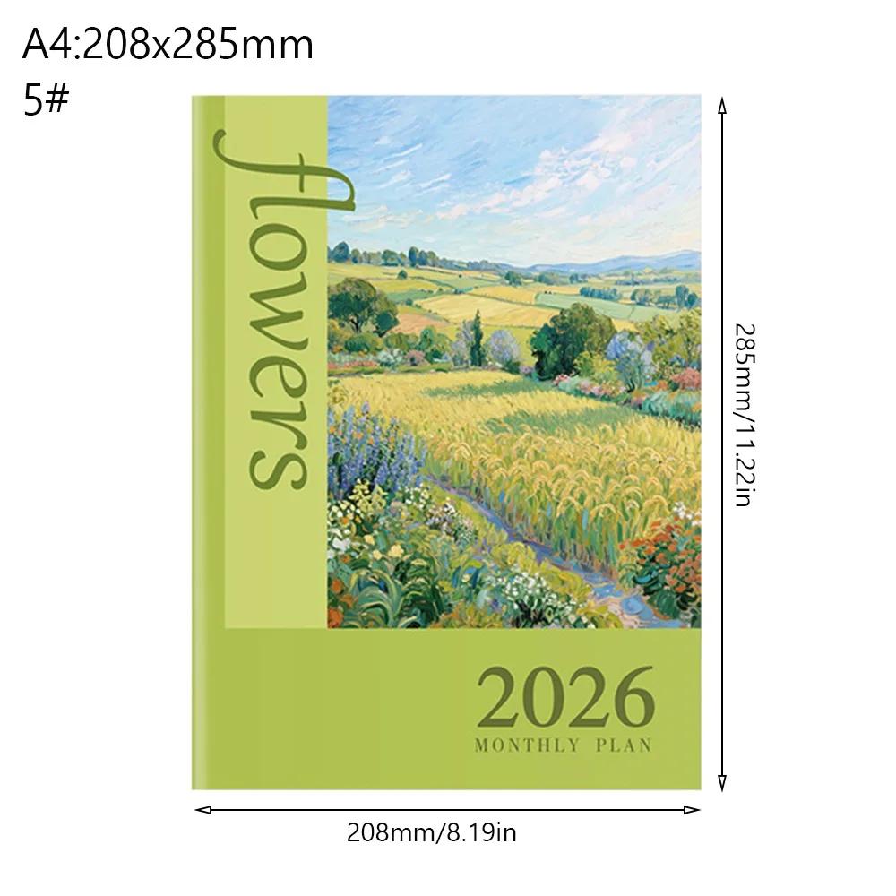 A4 A5 2026 Schedules Notebook 24 Sheets Learning Plan Planner Notebook Life Check-in Work Efficiency 2026 Calendar Planner