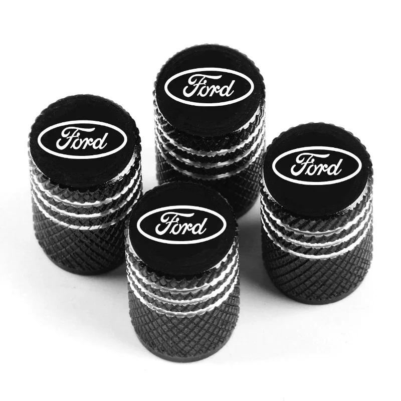 

Car Sticker 2026 For Ford Aluminum Alloy Car Wheel Tire Valve Caps Tyre Rim Stem Covers Airdust Waterproof For Ford Fiesta EcoSp