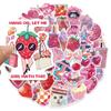 10/30/50pcs Pink INS Style Aesthetic Cartoon Stickers Kawaii Girl Kid Decoration Decals DIY Notebook Phone Suitcase Cute Sticker