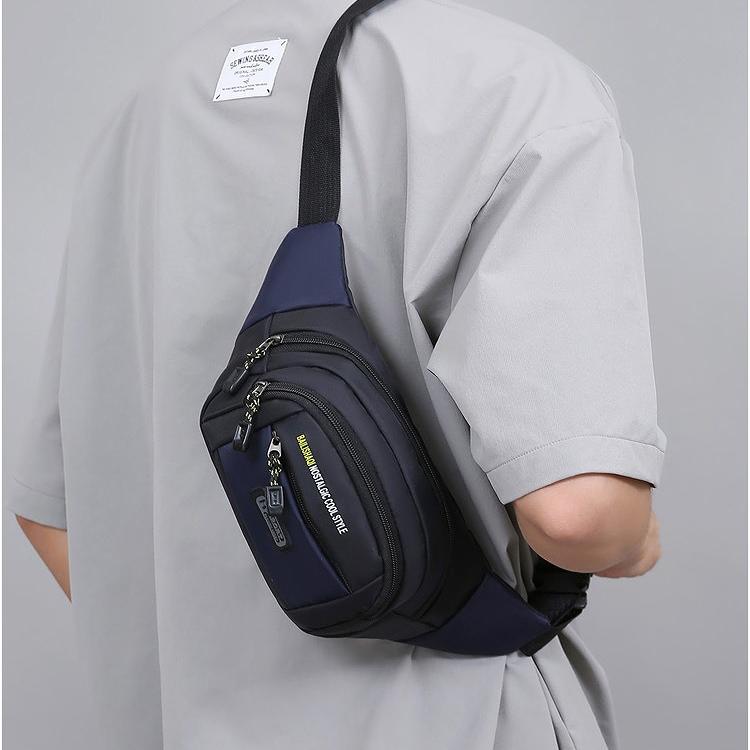 Men Women Sports Waist Bag Large Capacity Fanny Pack Multi Pocket Crossbody Chest Bag Casual Travel Running Hiking Belt Bag
