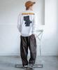 [IMPROVES] [SIDEWAYSTANCE] Silhouette Downer Bear Long Sleeve T-Shirt