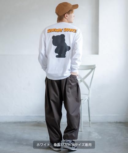 [IMPROVES] [SIDEWAYSTANCE] Silhouette Downer Bear Long Sleeve T-Shirt