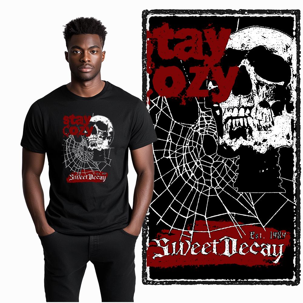 Coolmind U0121-T2 Cool Skull Print Men T Shirt Exclusieve Sukll Graphic Men Tshirt Big Size 100% Cotton Unisex Tee Shirts