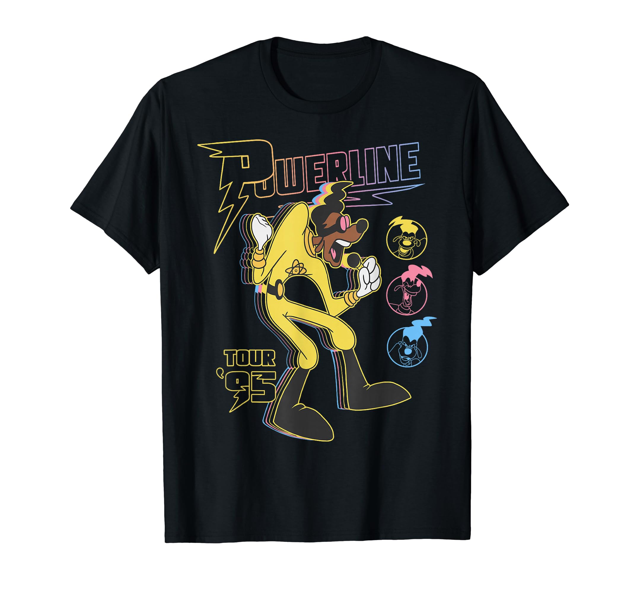 

Disney A Goofy Movie Powerline Tour 95 Retro Neon Poster T-Shirt