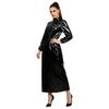 Knopfleiste Stehkragen Langarm Vinyl Überwurf Kleid Wasserdicht Nachtwäsche Badebekleidung Clubwear für Damen Rave Party