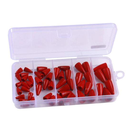 50Pcs Fishing Weight Sinkers Kit Rustproof Corrosion Resistant Saltwater Freshwater Metal Lead Fishing Weights Set