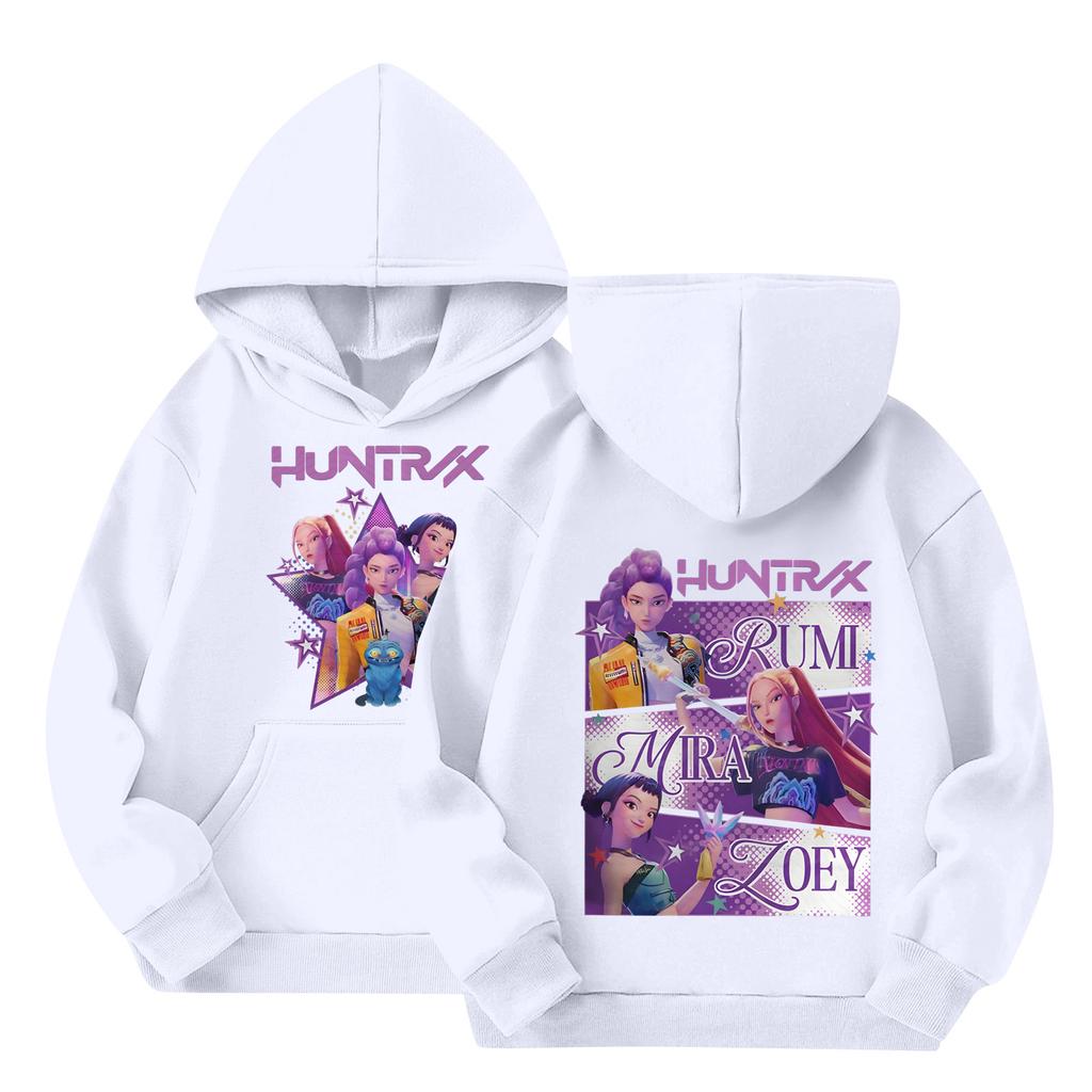 Kinder Freizeit Rundhals Bedruckter Pullover Langarm Kapuzen-Sweatshirt Oberteil