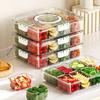 8 Grid Snack Box Fruit Storage Divided Plate with Lid Food Storage Box for Refrigerator Snack Vegetable Fruit Food Snack Box