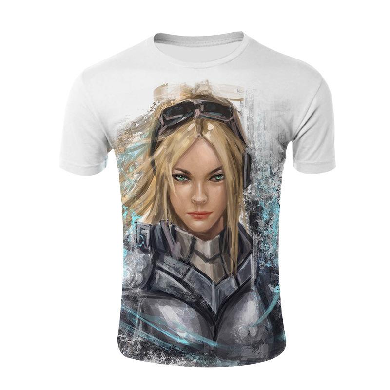 Летняя футболка с круглым вырезом и 3D-мультяшным принтом Starcraft модная повседневная с коротким рукавом детская для мальчика 170 990₽