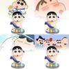 Charming Crayon Shin-chan Anime Figurine Bath Time Collectible Pvc Doll 13cm Height