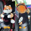 Cartoon Plush Car Tissue Box for Armrest: Cute Hanging Paper Dispenser and Interior Decoration