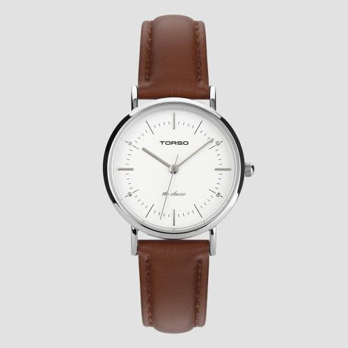 [TORSO] TORSO The Classic Quartz 28mm Women s Leather Watch T41L-F-SSBR FREE