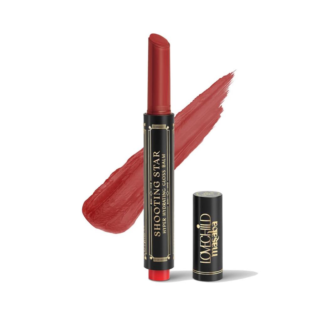 LoveChild Masaba Hyper Hydrating Gloss Balm Sticks (Reddish Brown) | 3-in-1 Plumping Lip Gloss Balm For High Shine | Enriched with Peptide, Squal