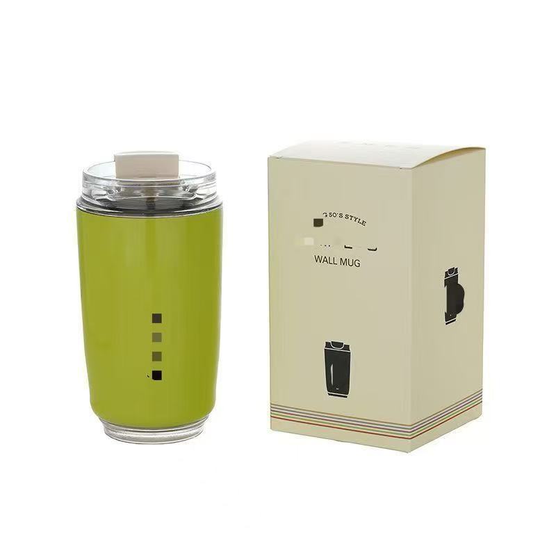 Tazza Termica da 320ML Tazza da Caffè Bianco Latte Bottiglia d'Acqua Isolante per Auto Borracce Sottovuoto in Acciaio Inossidabile da Viaggio Bollitore da Bevande