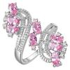 Women Cubic Zirconia Wedding Banquet Party Ring Jewelry Charm Gift