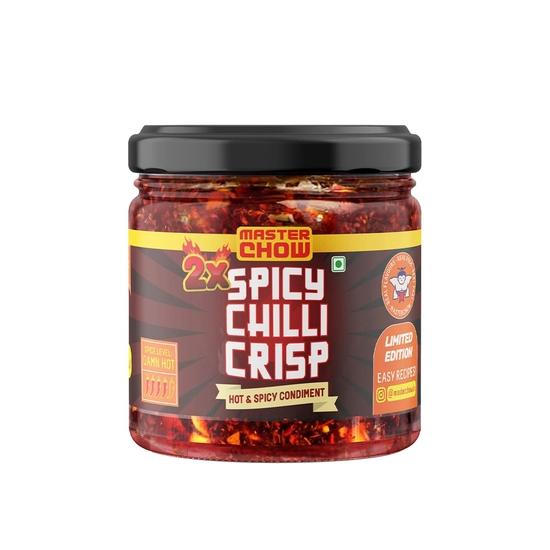 

MasterChow Limited Edition 2X Chilli Garlic Crisp | Spicy, Crunchy, Garlicky Flavor | Made with Sichuan Peppercorns, Crunchy Garlic & Red Chillies 220GM