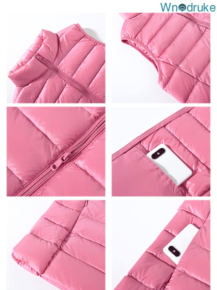 Wnodruke Ultralight Down Ultra and Packable Women's Vest, Lightweight, Warm, Compact, (WN005) (L, White)