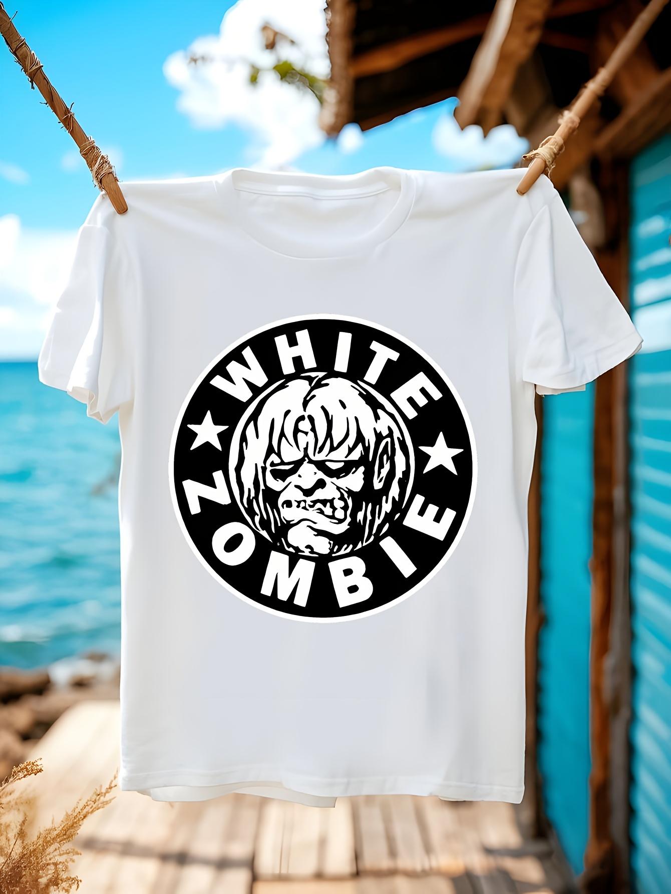 Zombie Graphic Tshirt Graphic Tshirt - White Horror Face ... XXL