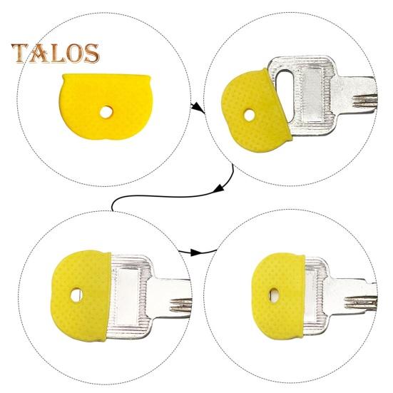 24/32/40 Pcs Colored Key Caps Flexible Round Rubber Key Covers Semi-circular Key Tags Identifiers for House Keys Non Odd-Shaped Keys
