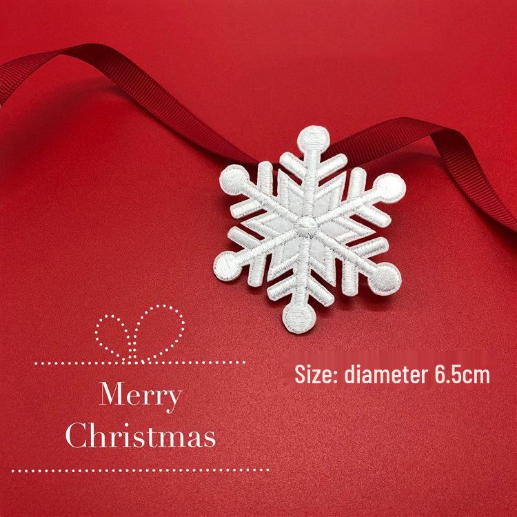 Embroidered Snowflake Fabric Patches for Jackets and Pants Repair