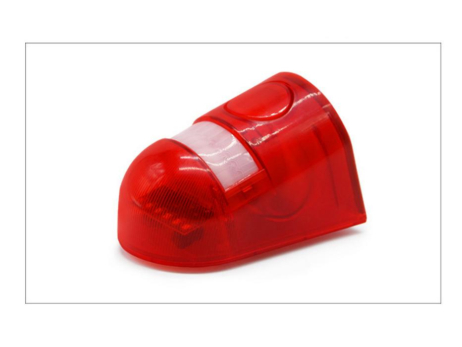 Outdoor Solar Alarm with Infrared Motion Sensor, Remote-Controlled Sound and Flashing Light Anti-Theft Warning System