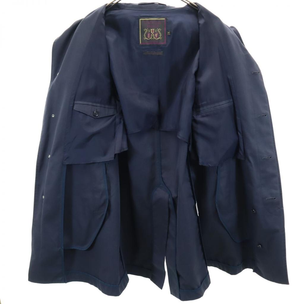 Trafalgar Shield Long Sleeve Stainless Collar Coat 40 Navy Men's Used