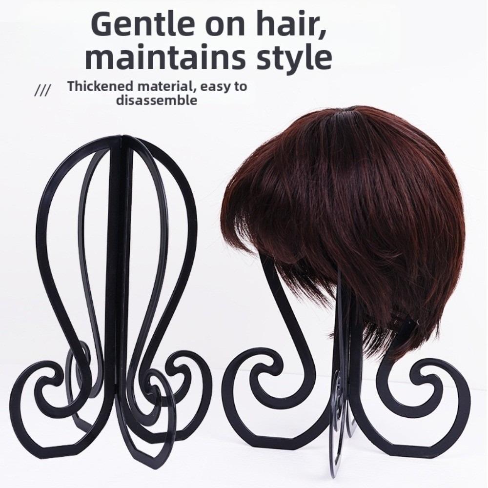 Display Collapsible Wig Head Stand Portable Travel Wig Holder Plastic Wig Stand Barbershop