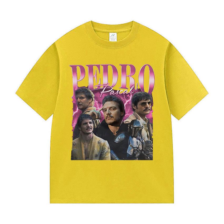 Actor Pedro Pascal Movie Graphic T Shirt Unisexs Retro High Quality Fashion Clothing Tshirts Unisex 100 Cotton Oversized Tshirt