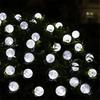 Solar Crystal Globe LED String Lights, 8 Modes Fairy Garland, 20/50/100 LED Solar Powered Light for Garden Christmas Party Outdoor Decor
