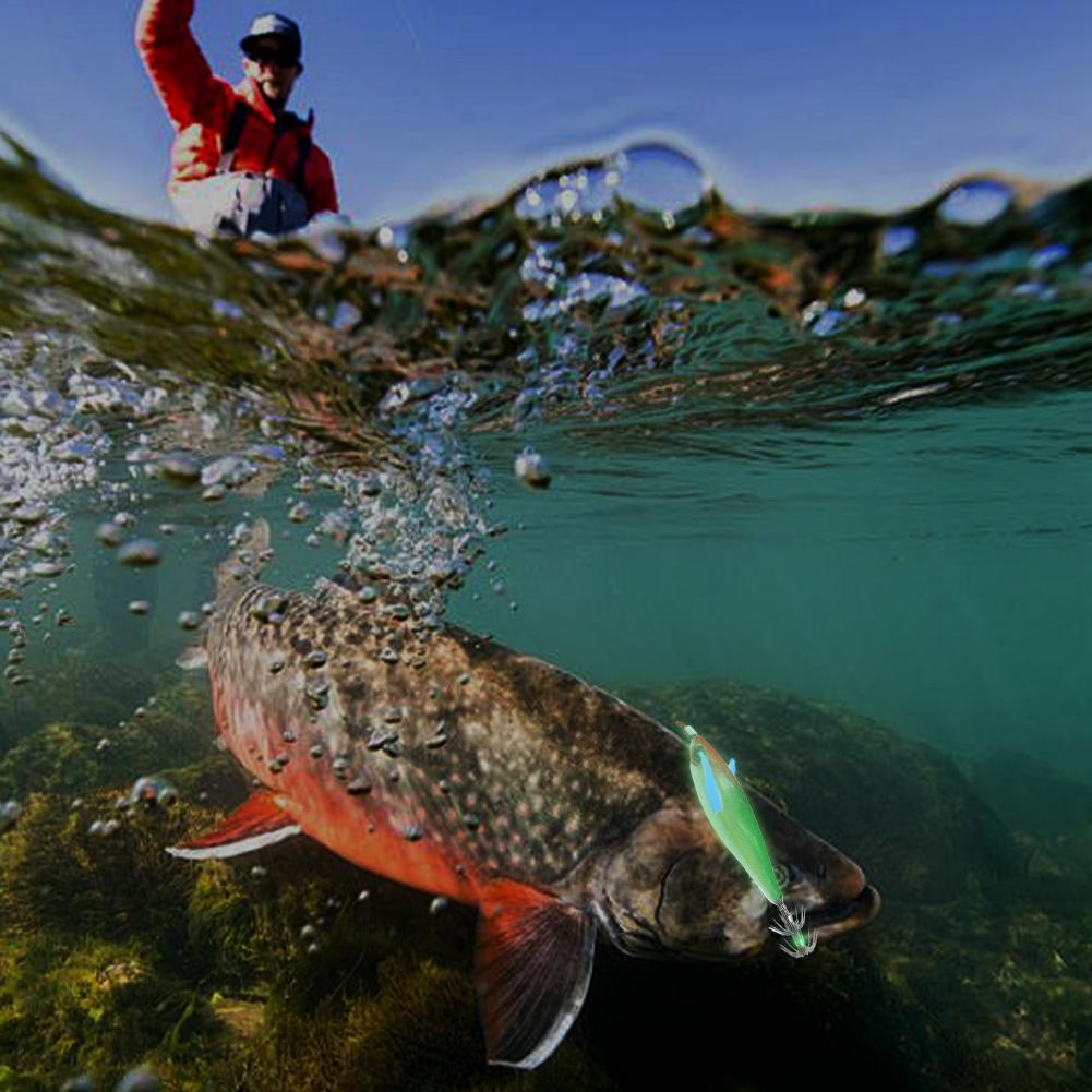 Luminous Artificial Squid Hook Horizontal Bionic Shrimp Baits Wood Shrimp Cuttlefish Hard Bait for Cuttlefish Sea Fishing