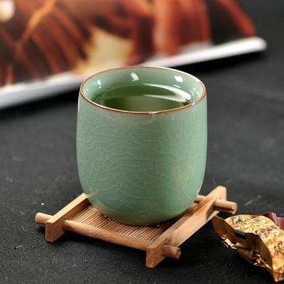 Japanse Longquan Celadon Theekop Kung Fu Theeset Keramiek Creatieve Kantoor Waterbeker Handgemaakte Porseleinen Theekom Cadeau Drinkware