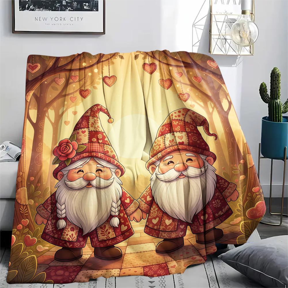1 Stück Valentinstag Druck Flanelldecke, Hohe Qualität, Bequem für Alle Jahreszeiten, Heimdekoration, Perfekt für Weihnachten, Geburtstagsgeschenk