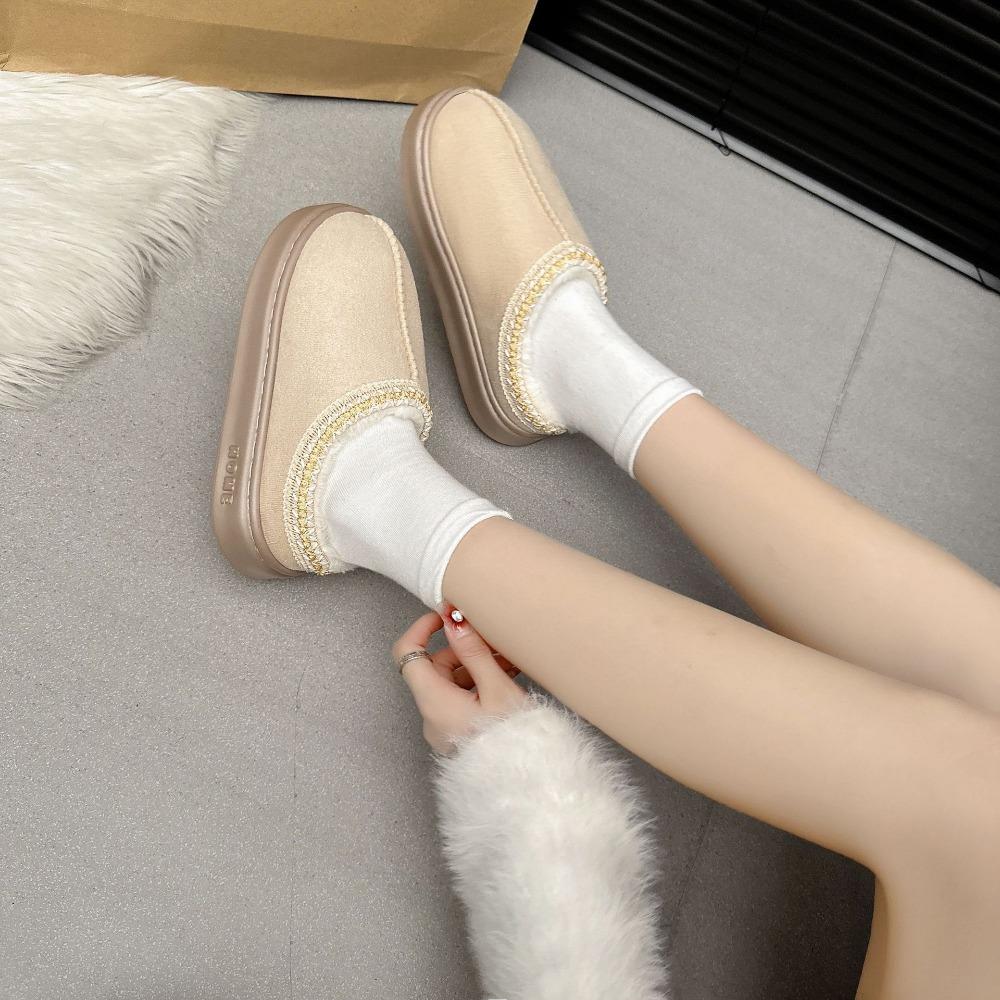 Pánské módní pantofle, pánské a dámské párové teplé pantofle, jednoduchý styl, bez dna, vlněná fleecová látka, látková podšívka