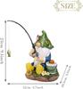 Valery Madelyn Gardening Earth Fairy Solar Garden Outdoor JP Figurine, Fishing, Light, Light, EG1305-0057