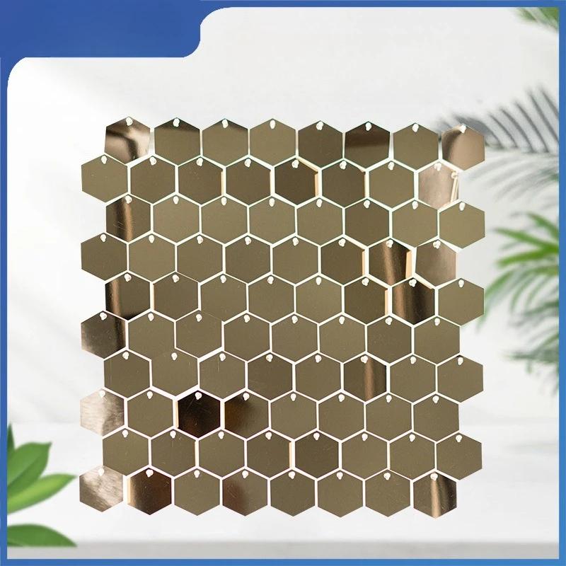 12/16/18 Pcs Hexagonal Sequin Backdrop Panels