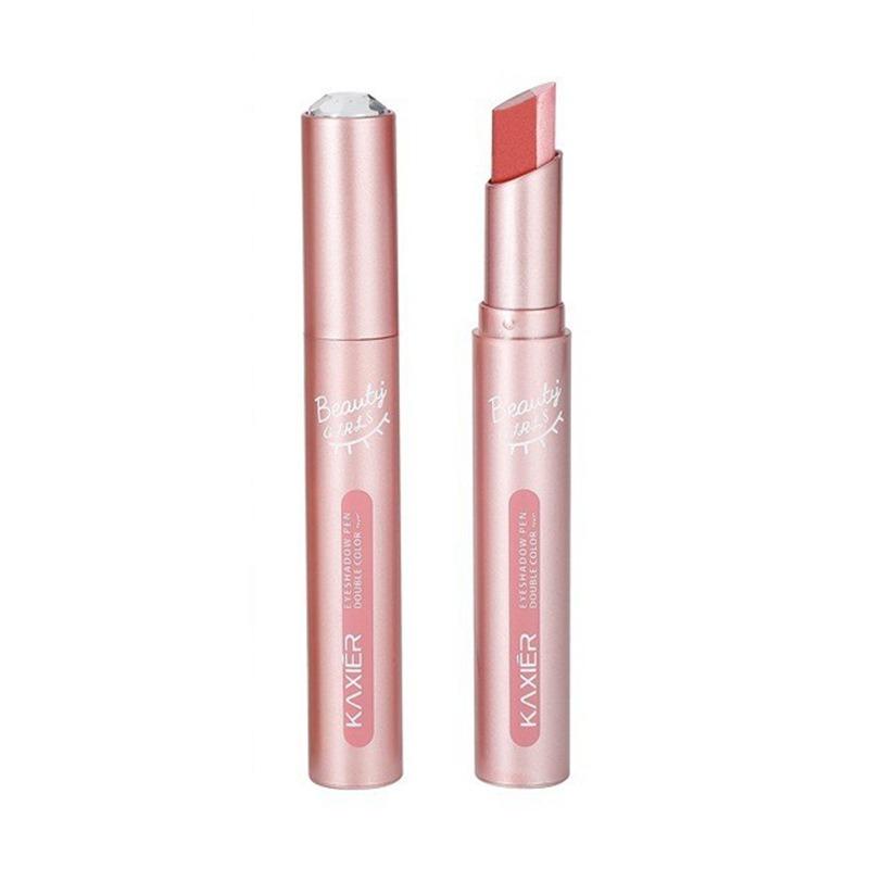 Gradient Dual-Color Eyeshadow Pencil Pearlescent Fine Shimmer Waterproof & Smudge-Proof Lazy Girl Eyeshadow Stick Beauty Eyeshadow