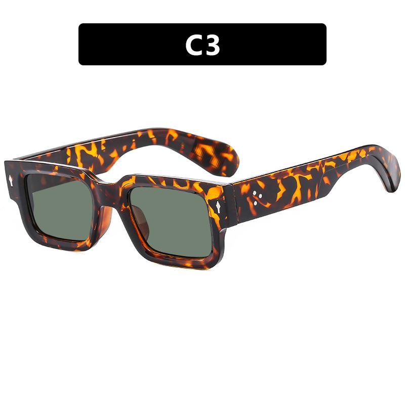 Arrow Rice Nail Sunglasses Square Fashion Sunshade Sunglasses Sun Protection Personalized Sunglasses Rivet Beach Men