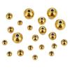 30/50pcs 4 5 6 8 mm PVD Stainless Steel Spacer Beads Never Fade Round Necklace Beads For DIY Bracelet Findings Jewelry Making
