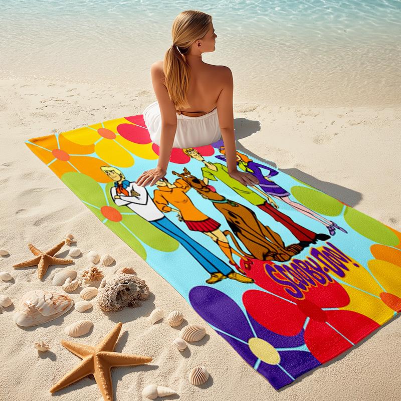 Halloween fantasy comedy adventure cartoon movie Scooby-Doo towel outdoor camping vacation swimming beach towel outdoor absorbent bath towel Y6