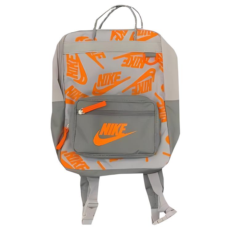 Nike All Over Logo Print Casual Trendy Sports Zipper Backpack Unisex Backpack Gray DB3261-084