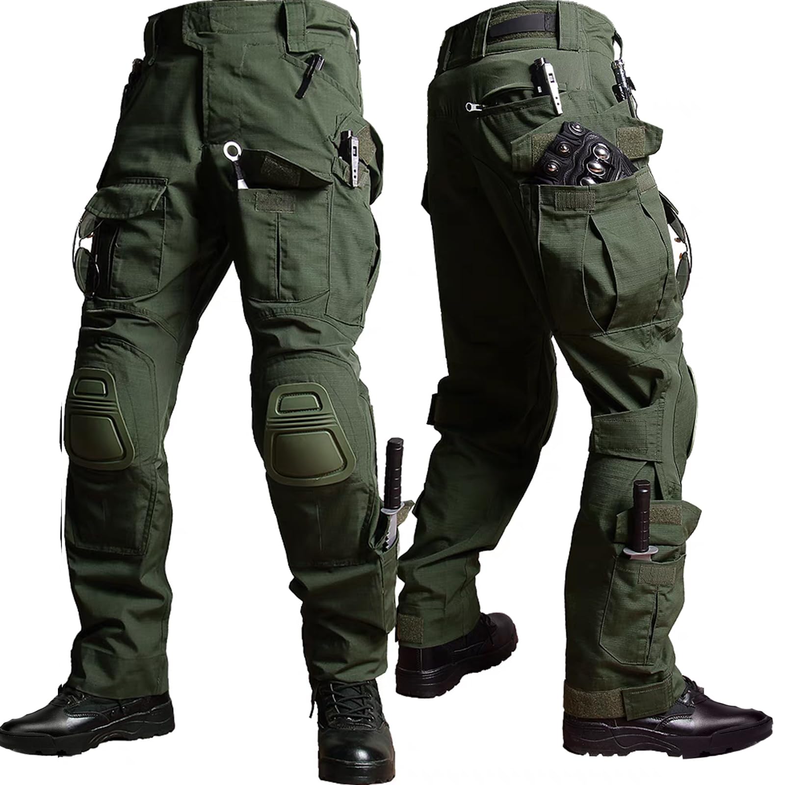 

YKS JOOB Combat G3 Tactical Pants for Knee Cargo Combat Size 32 Men s Pants, Airsoft, Padless, Pants, Uniform, Outdoor, Workwear, Camouflage, зелений
