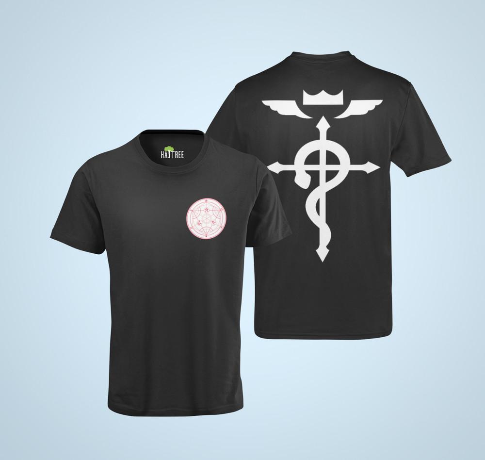 

Fullmetal Alchemist Zeichen edward elric Symbol Anime Cospaly Bio Herren T-Shirt 4XL