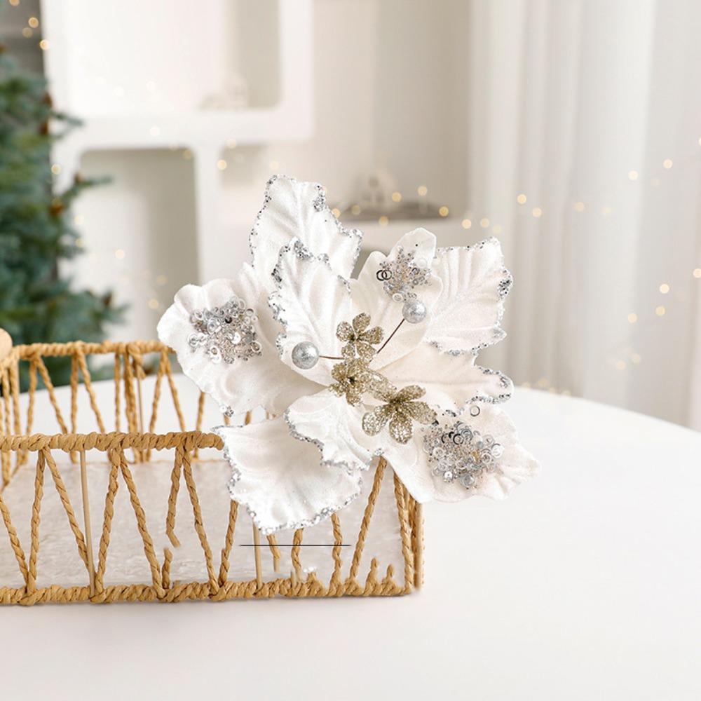 Handmade Simulated Christmas Flower Multi-color Xmas Tree Ornaments  Event Layout