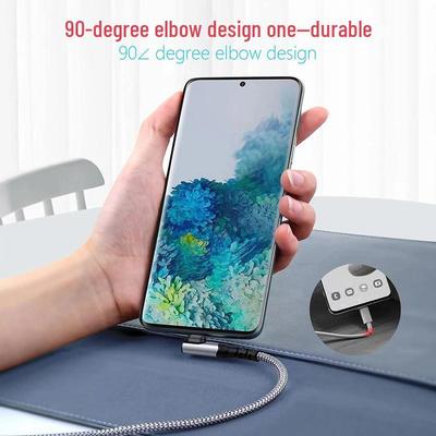 Câble de données et de charge rapide Type-C coudé tressé en nylon 0,3-3 m pour appareils mobiles et VR