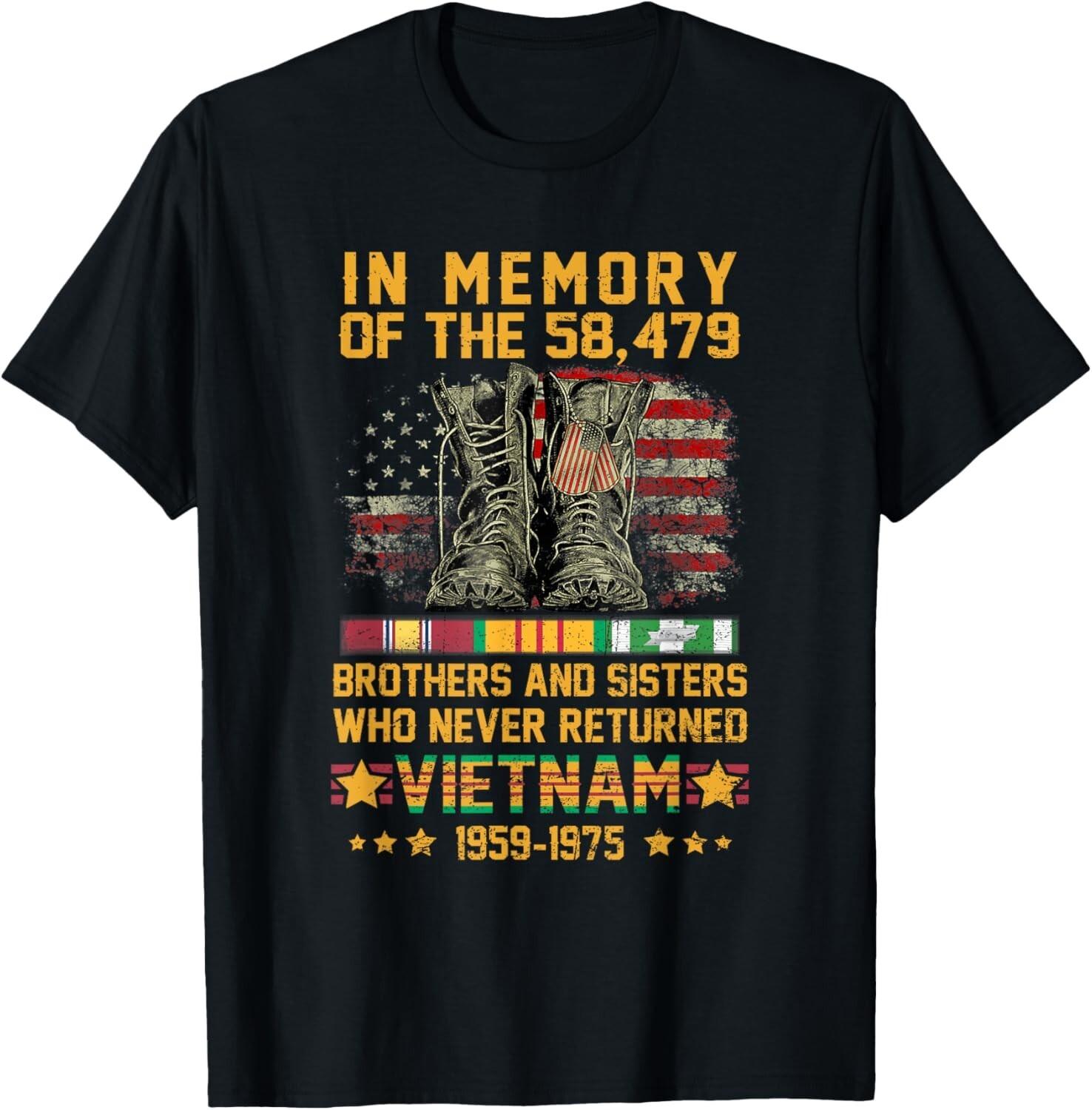 In Memory Of The 58479 Brothers And Sisters Vietnam Veteran Gift Unisex T-Shirt S разноцветный