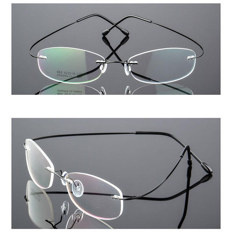 

Анти-синий свет титановый сплав без оправы овальные очки для близорукости женские без оправы рецептурные женские очки 0 -0.5 -0.75 до -6.0 Myopia -100