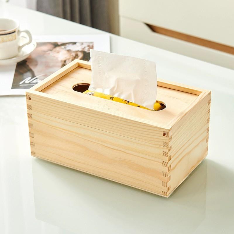 Holz-Taschentuchbox mit Deckel Wohnzimmer Heimdeko Modern Minimalistisch Serviettenhalter Aufbewahrungs-Organizer