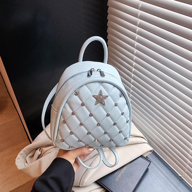 Premium Rhombus Backpack Women's New Fashion Versatile Casual Bag Small Backpack